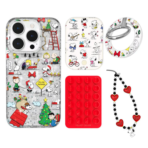 Snoopy Christmas Glitter iPhone Bundle Set - Grip
