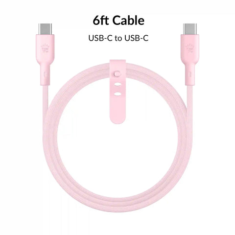 Strawberry Milk Fast Charging Cable, 6ft USB-C