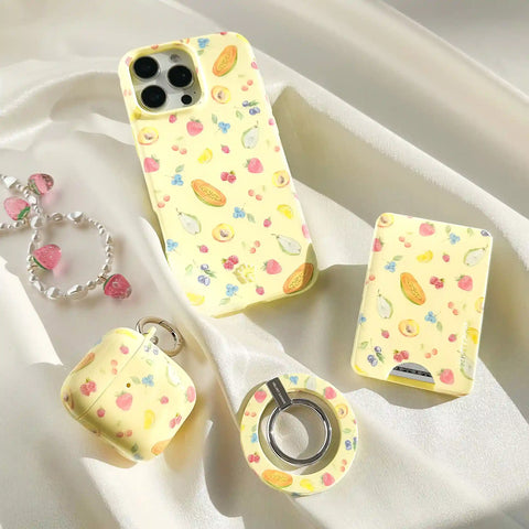 Strawberry Pearl Chain Phone Charm