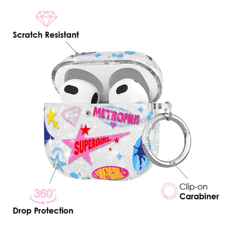 Supergirl Krypto Glitter AirPod Case