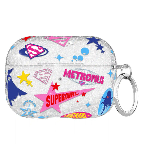 Supergirl Krypto Glitter AirPod Case