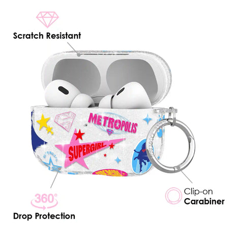 Supergirl Krypto Glitter AirPod Case