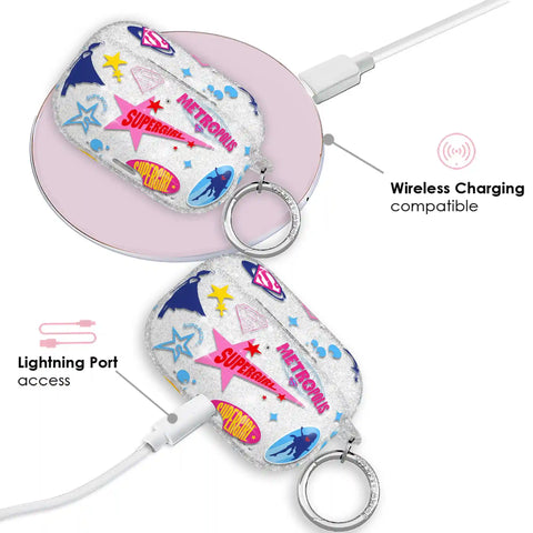Supergirl Krypto Glitter AirPod Case