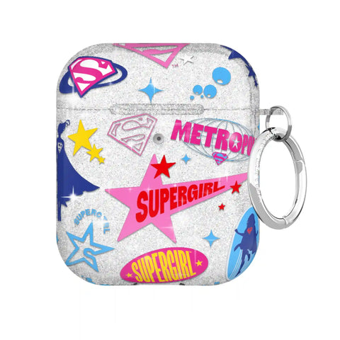 Supergirl Krypto Glitter AirPod Case
