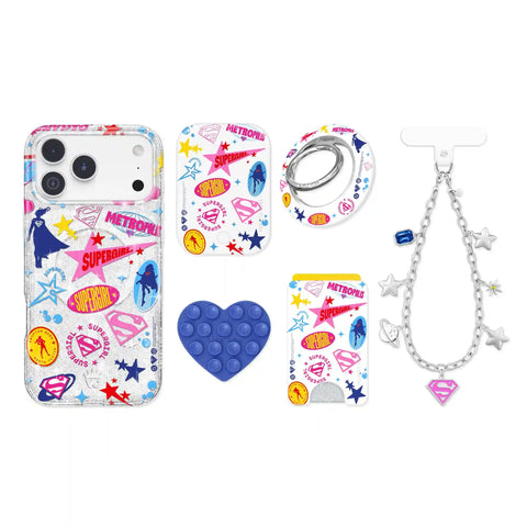 Supergirl Krypto Glitter iPhone Bundle Set