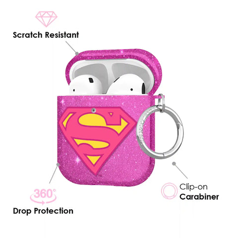 Supergirl Stardust Glitter AirPod Case