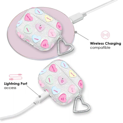 Sweet Hearts Glitter AirPod Case