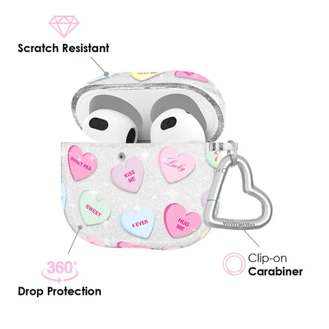 Sweet Hearts Glitter AirPod Case