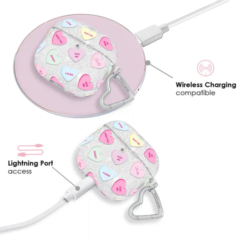 Sweet Hearts Glitter AirPod Case