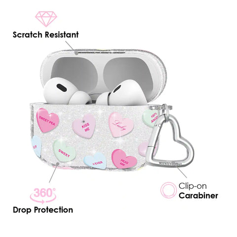 Sweet Hearts Glitter AirPod Case