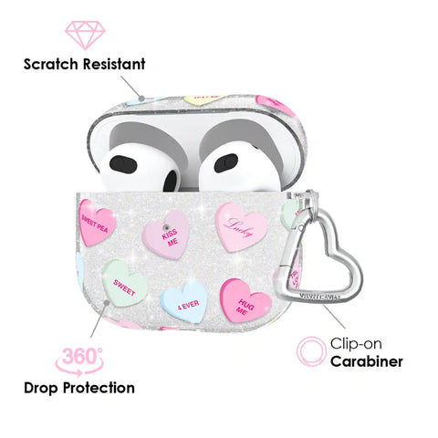 Sweet Hearts Glitter AirPod Case