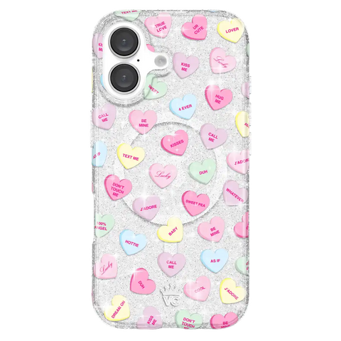 Sweet Hearts Glitter iPhone Case