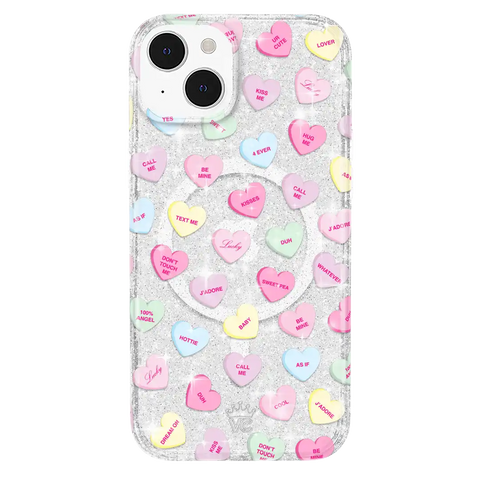 Sweet Hearts Glitter iPhone Case