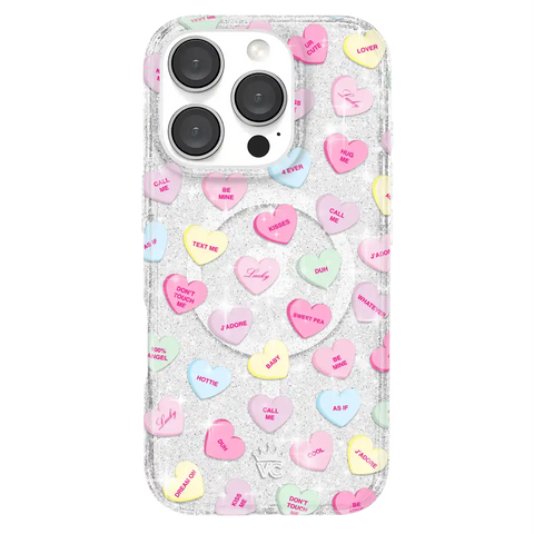 Sweet Hearts Glitter iPhone Case