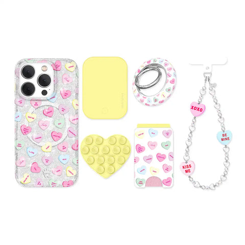 Sweet Hearts Glitter iPhone Bundle Set