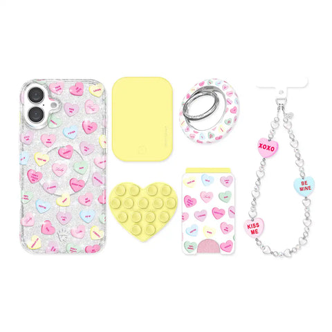 Sweet Hearts Glitter iPhone Bundle Set