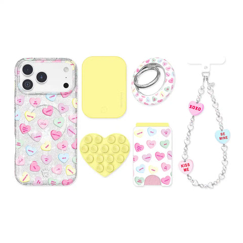 Sweet Hearts Glitter iPhone Bundle Set