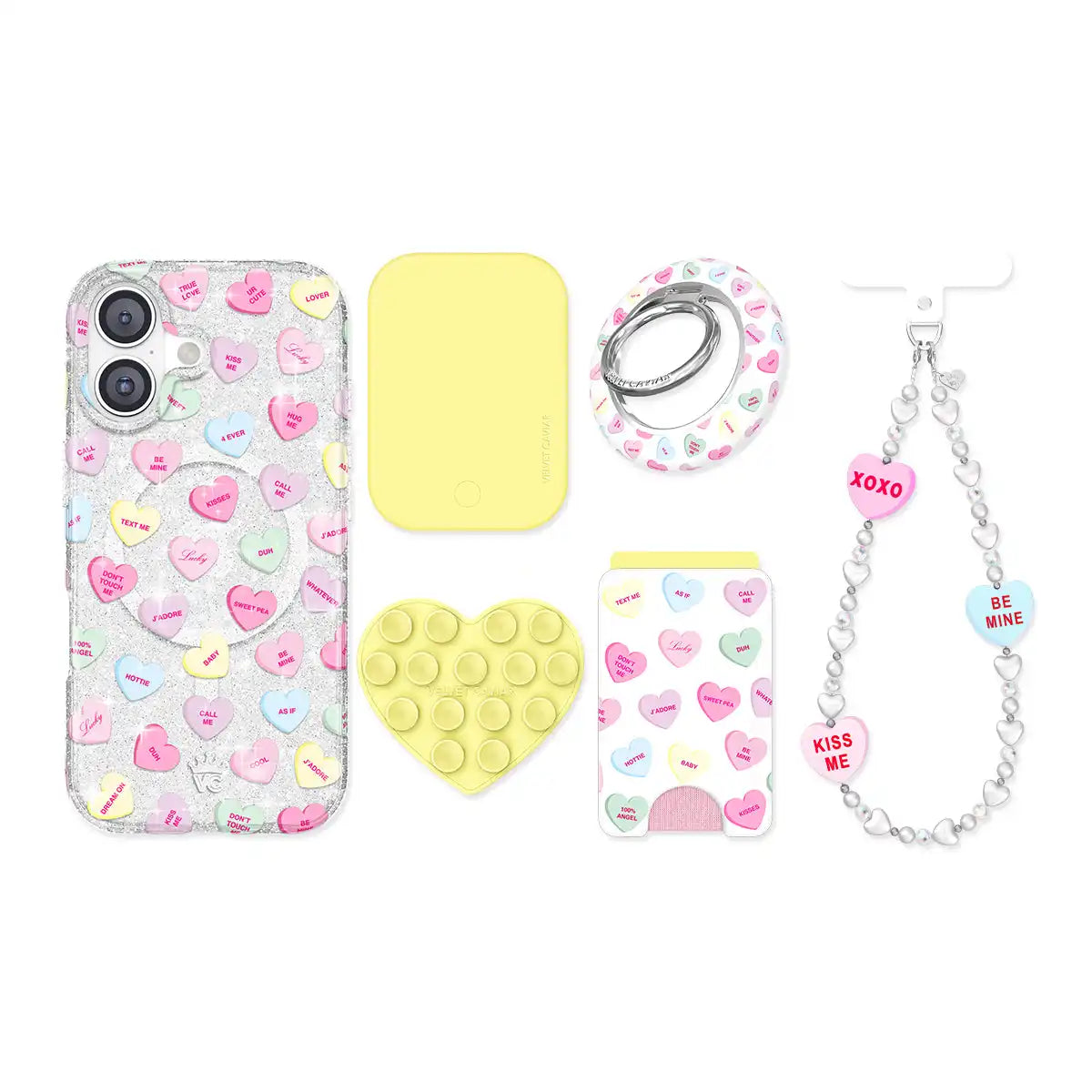 Sweet Hearts Glitter iPhone Bundle Set