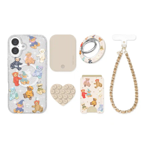 Teddy Scare Glitter iPhone Bundle Set