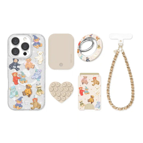 Teddy Scare Glitter iPhone Bundle Set