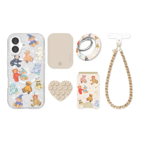 Teddy Scare Glitter iPhone Bundle Set