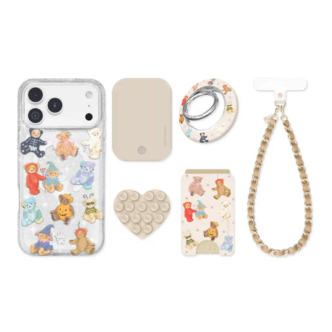 Teddy Scare Glitter iPhone Bundle Set