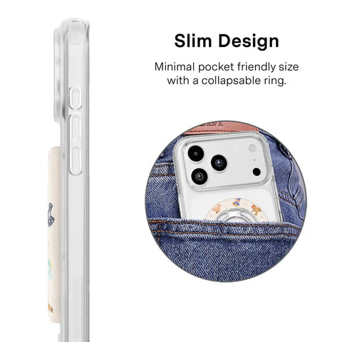 Teddy Scare Glitter MagSafe Grip Ring