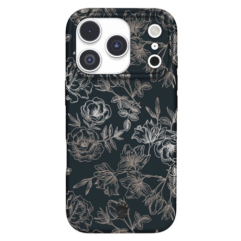 Floral Rose Gold Chrome iPhone Case