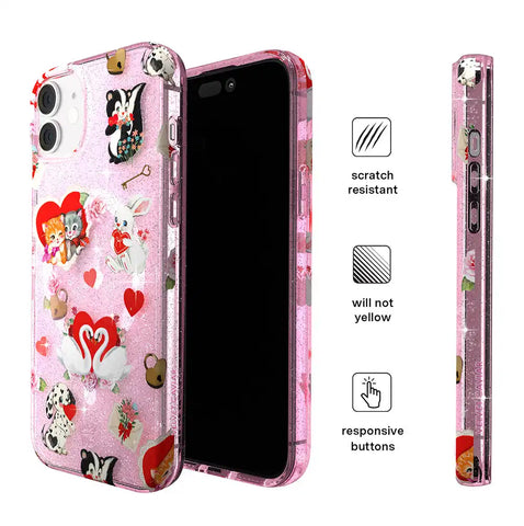 Love Letter Glitter iPhone Case