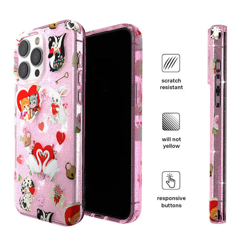 Love Letter Glitter iPhone Case
