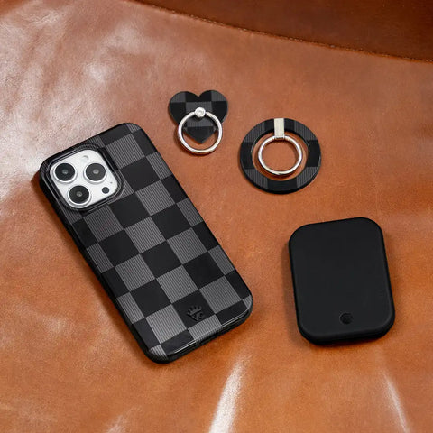 Noir Vibe Checkered Phone Ring