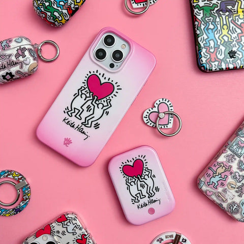 Keith Haring Pink Heart Portable MagSafe Charger Power Pack