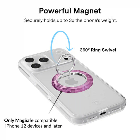 Amethyst Leopard MagSafe Grip Ring