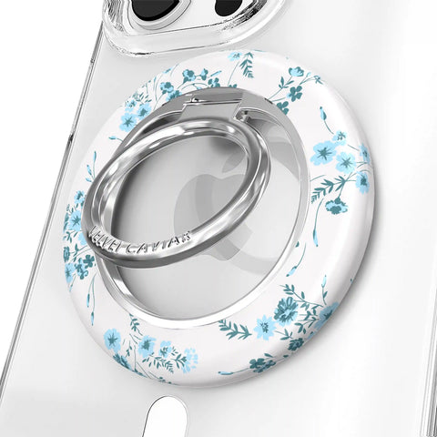 French Blue Floral MagSafe Grip Ring