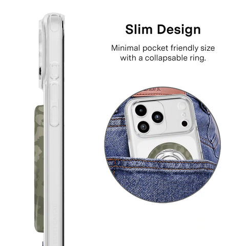 Olive Leopard MagSafe Grip Ring