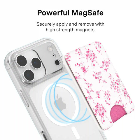 French Rose Floral MagSafe Wallet
