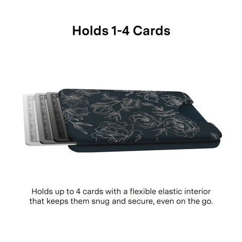 Floral Rose Gold Chrome MagSafe Wallet