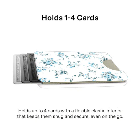 French Blue Floral MagSafe Wallet