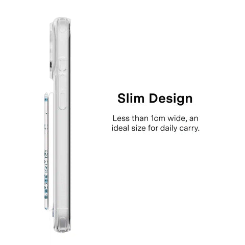 French Blue Floral MagSafe Wallet
