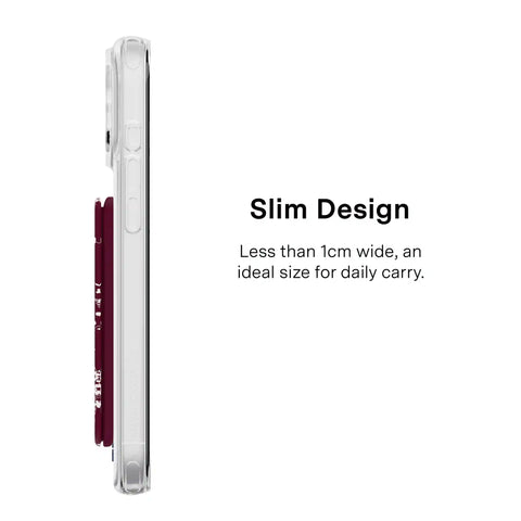 French Burgundy Floral MagSafe Wallet