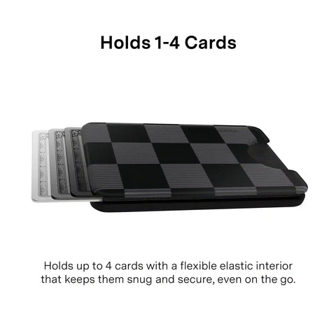 Noir Vibe Checkered Magsafe Wallet