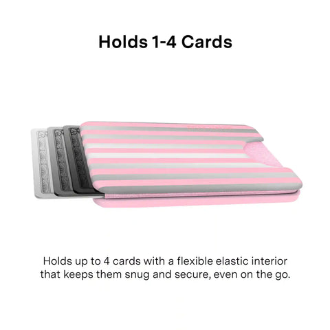 Pink Chrome Stripes MagSafe Wallet