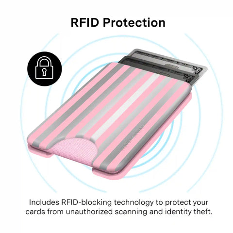 Pink Chrome Stripes MagSafe Wallet