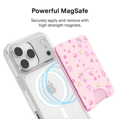 Pink Hanukkah MagSafe Wallet