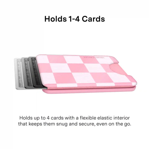 Pink Vibe Checkered Magsafe Wallet