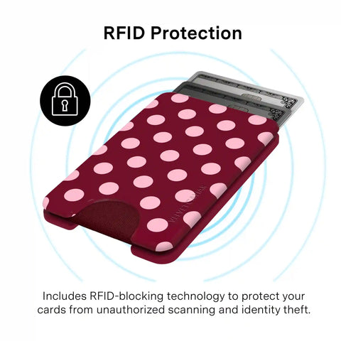 Raspberry Polka Dot MagSafe Wallet