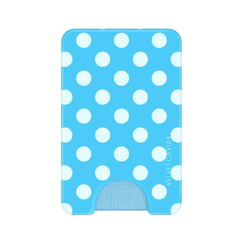 Aquamarine Polka Dot MagSafe Wallet