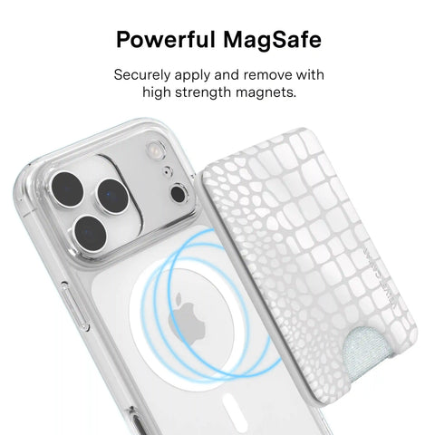 White Croc MagSafe Wallet