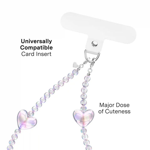 Holo Heart Phone Charm