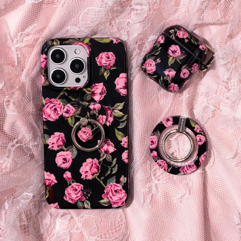 Pink Rose Floral AirPod Case